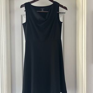 Lands' End Black Sleeveless Cowl Neck Dress Petite XS from work to dinner